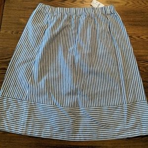 JCREW Striped cotton-linen midi skirt